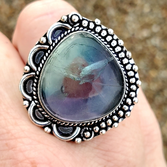 New Fluorite 925 Silver Ring. - Picture 5 of 14
